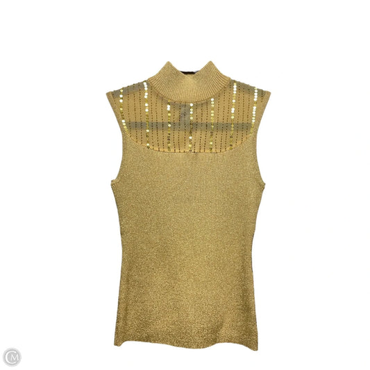 Top Sleeveless By Cable And Gauge In Gold, Size: S