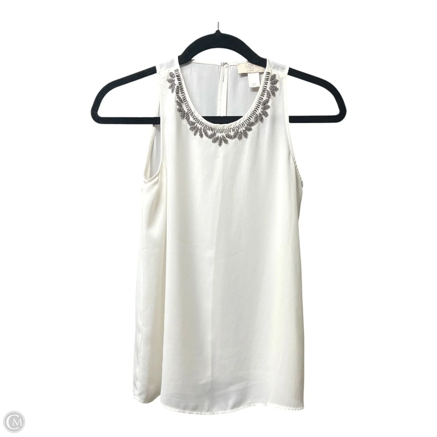 Top Sleeveless By Loft In Cream, Size: Xsp