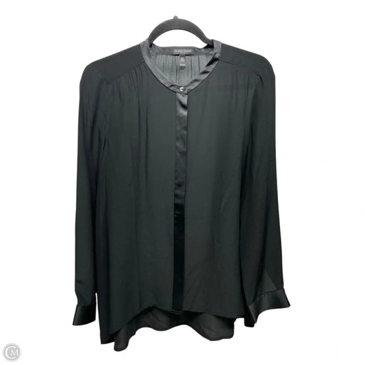 Blouse Long Sleeve By Eileen Fisher In Black, Size: Mp
