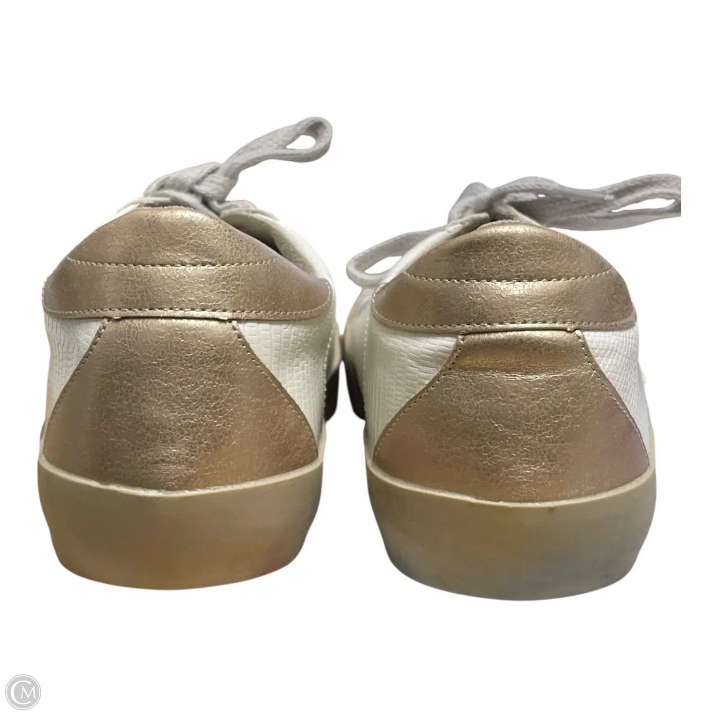 Shoes Sneakers By Shu Shop In Gold & White, Size: 10