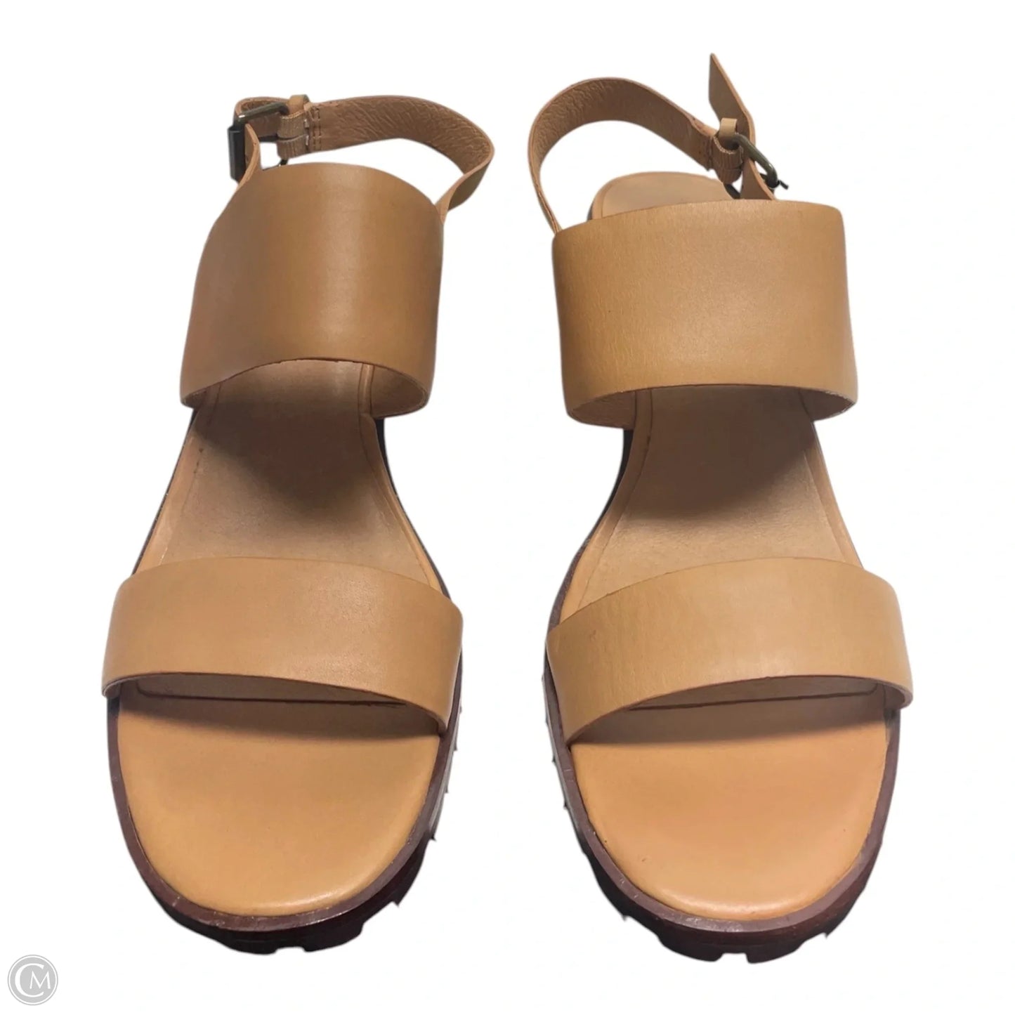 Sandals Heels Block By Madewell In Tan, Size: 9.5