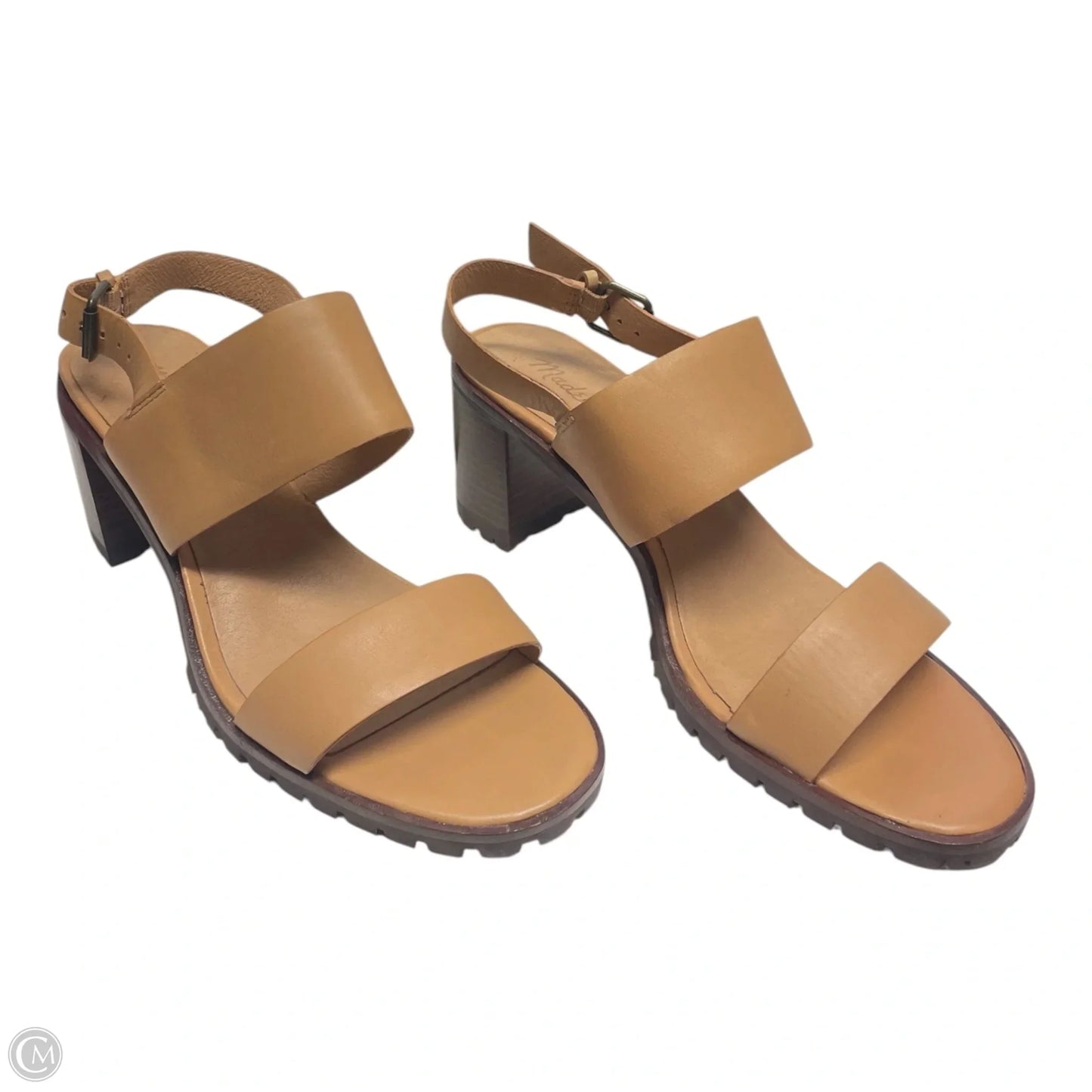 Sandals Heels Block By Madewell In Tan, Size: 9.5