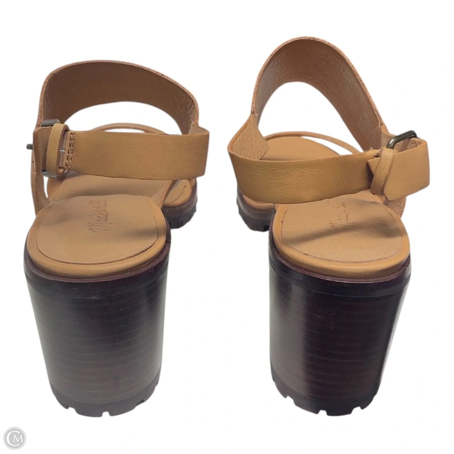 Sandals Heels Block By Madewell In Tan, Size: 9.5
