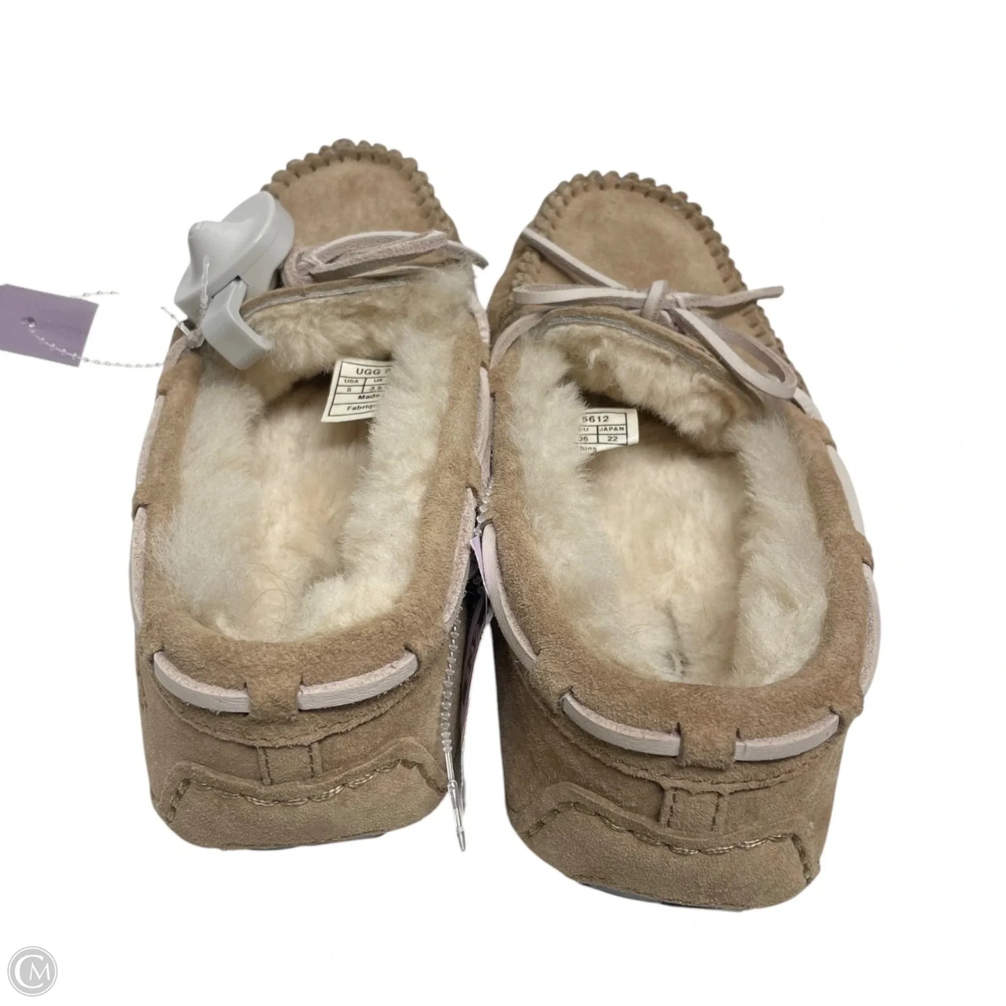 Slippers Designer By Ugg In Tan, Size: 5