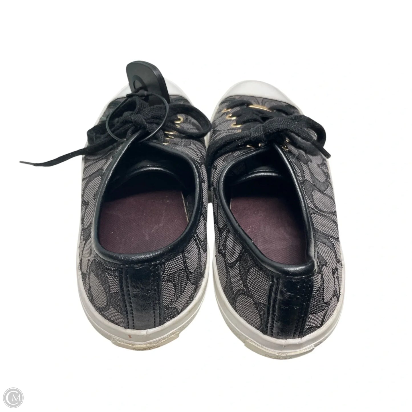 Shoes Designer By Coach In Black & Grey, Size: 8