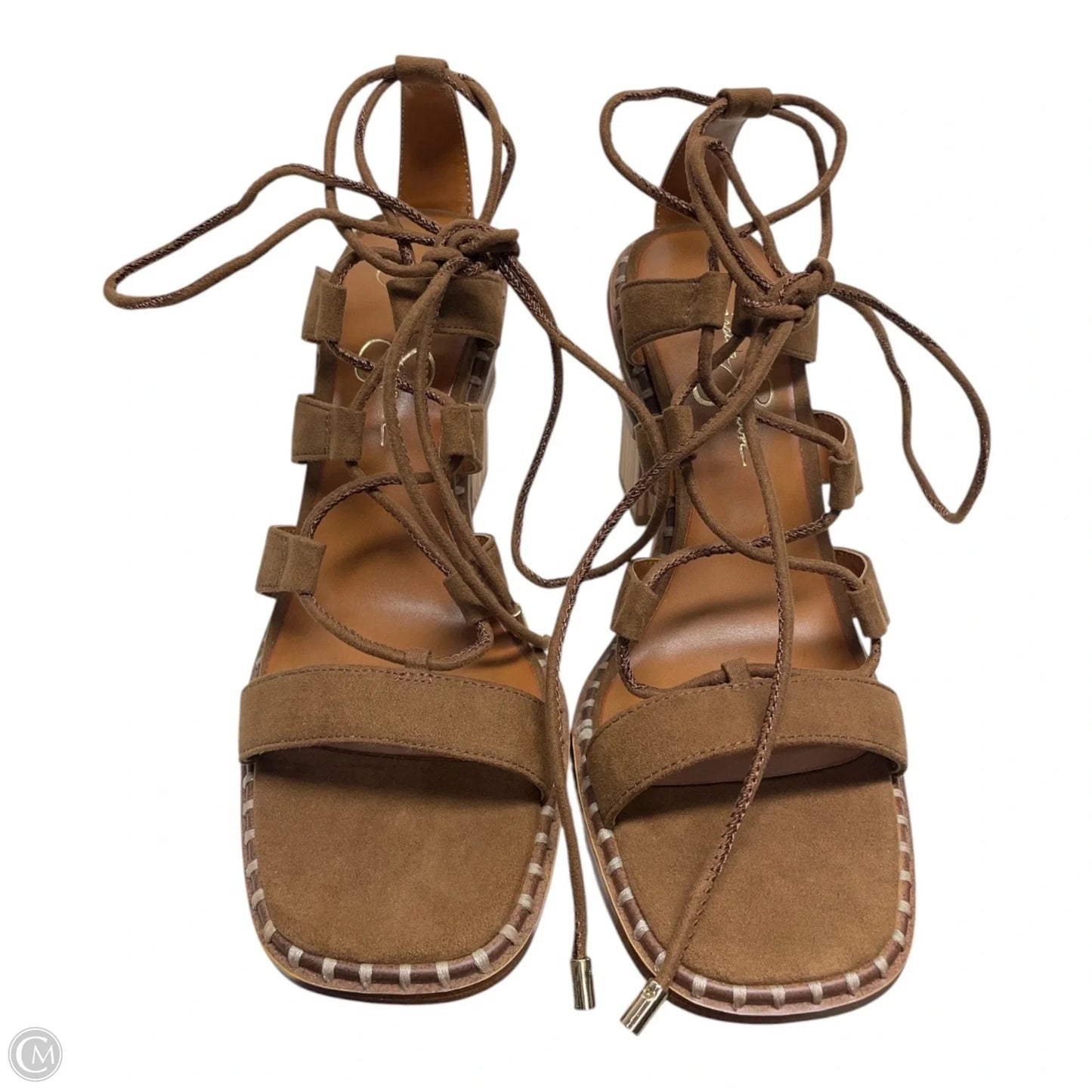 Sandals Heels Block By Jessica Simpson In Brown, Size: 8