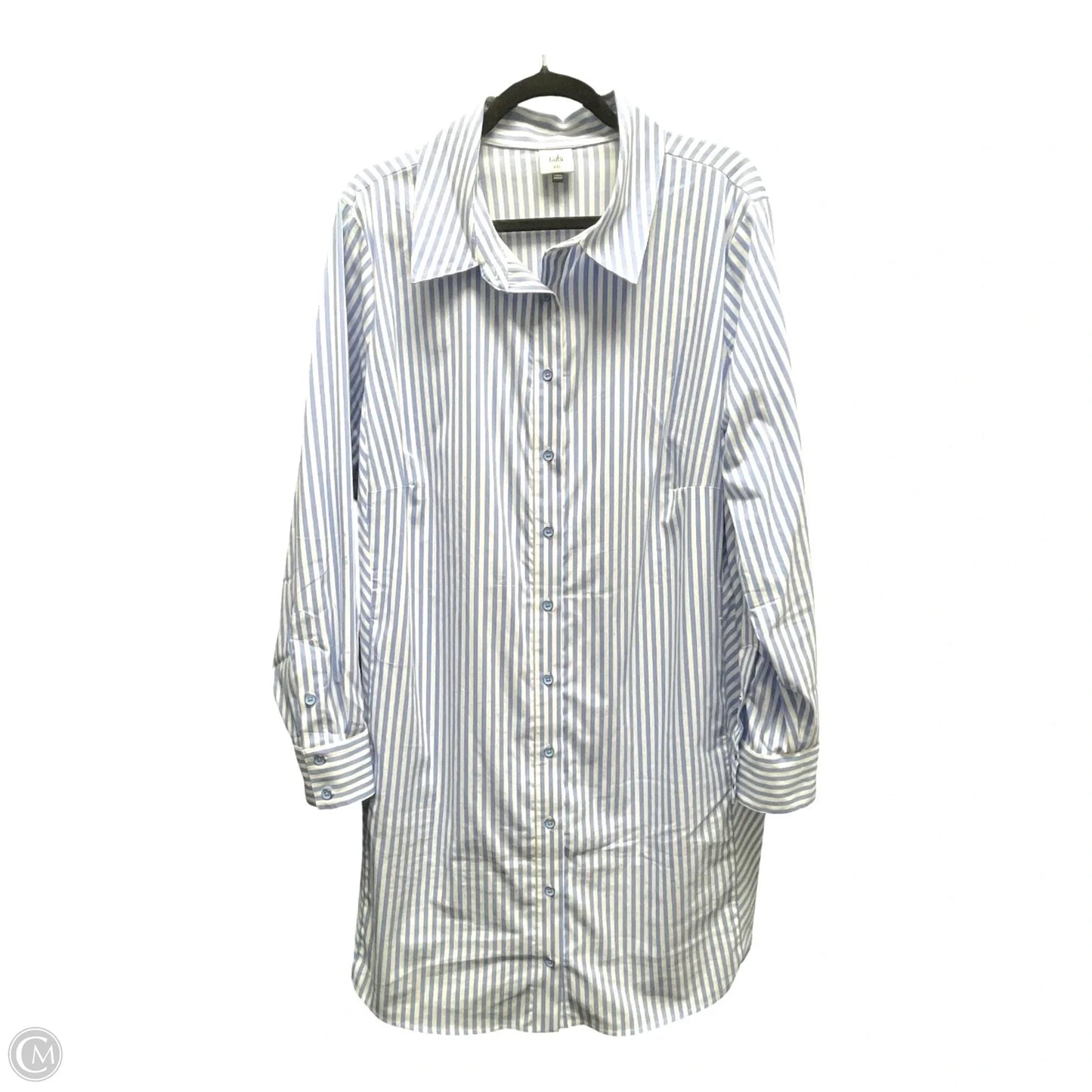 Dress Casual Short By Cabi In Blue & White, Size: Xxl