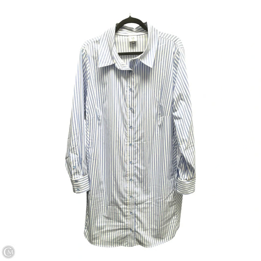 Dress Casual Short By Cabi In Blue & White, Size: Xxl