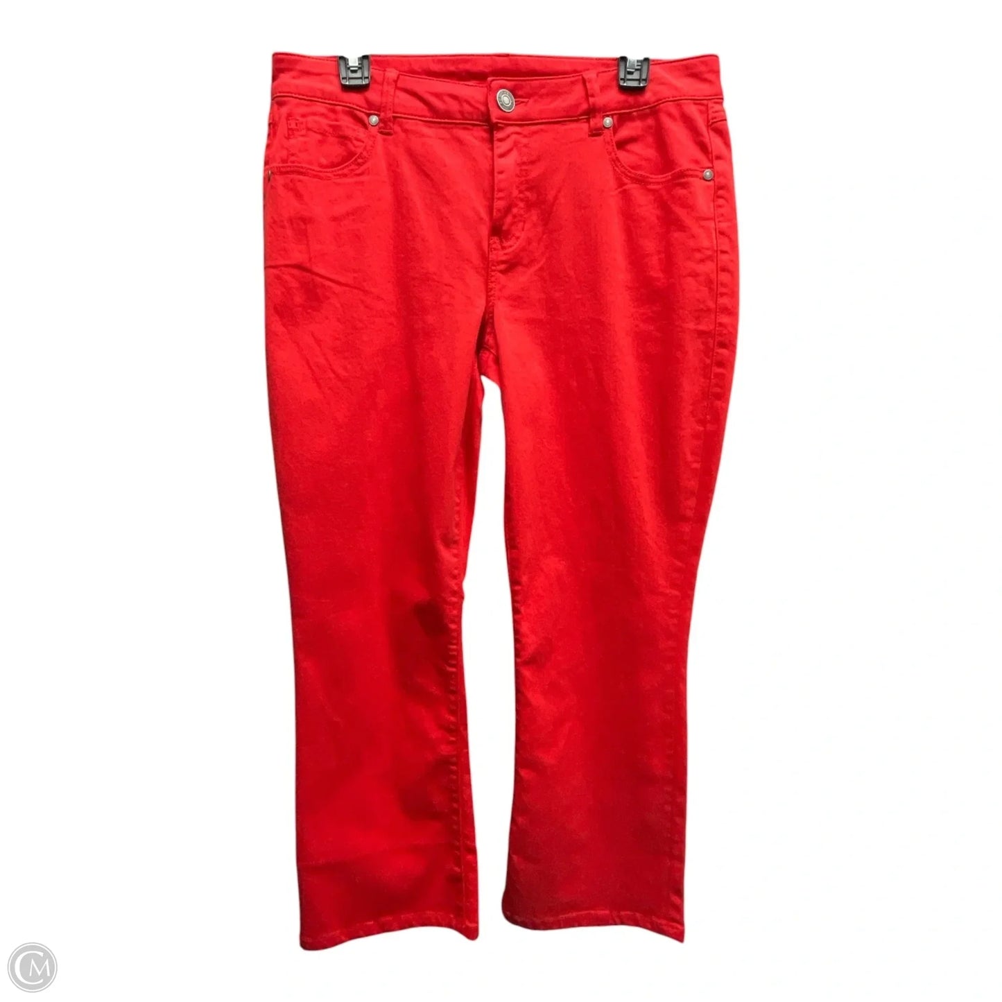 Jeans Cropped By Cabi In Red, Size: 10