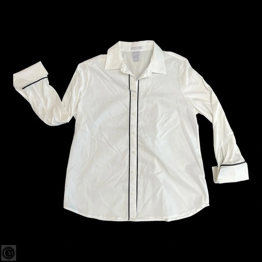 Top Long Sleeve By Chicos In White, Size: S