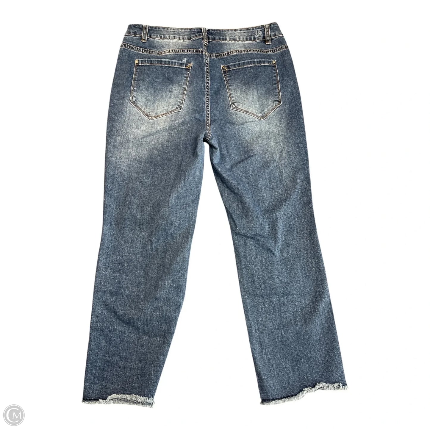 Jeans Cropped By Kensie In Blue Denim, Size: 12