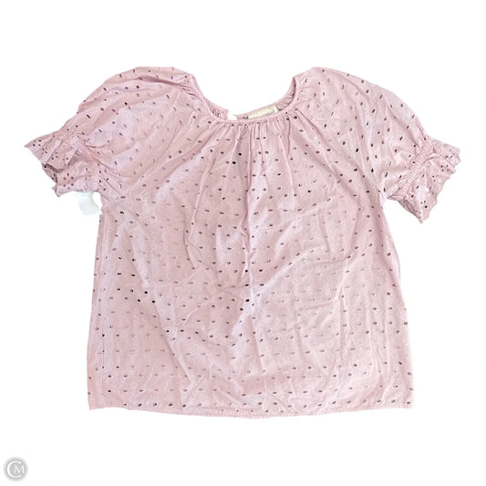 Top Short Sleeve By Universal Thread In Pink, Size: S