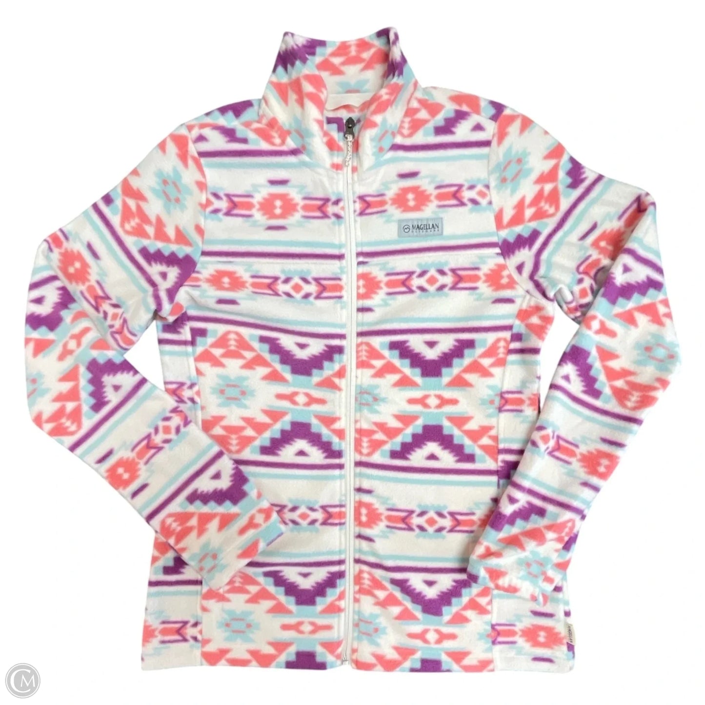 Jacket Fleece By Magellan In Orange & Purple, Size: S