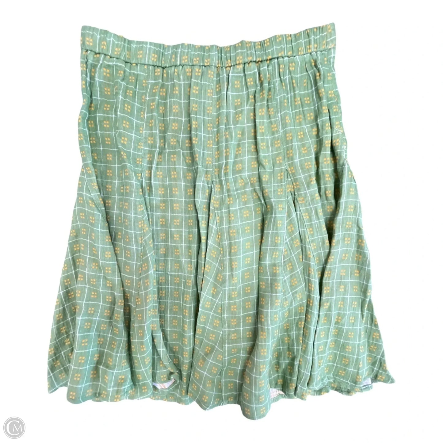 Skirt Mini & Short By Gigio In Green & Yellow, Size: L