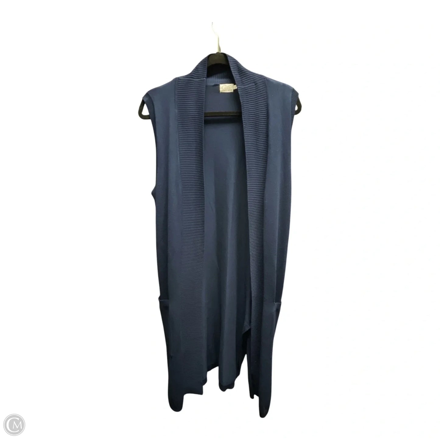 Vest Sweater By Cielo In Navy, Size: L
