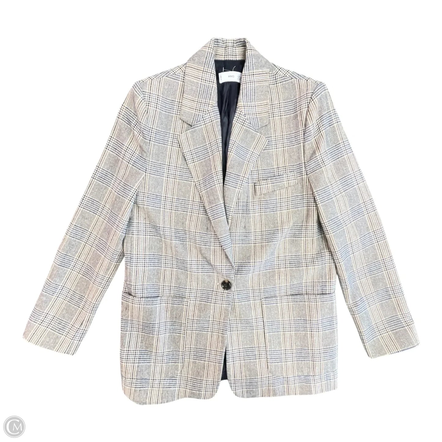 Blazer By Mng In Plaid Pattern, Size: Xs