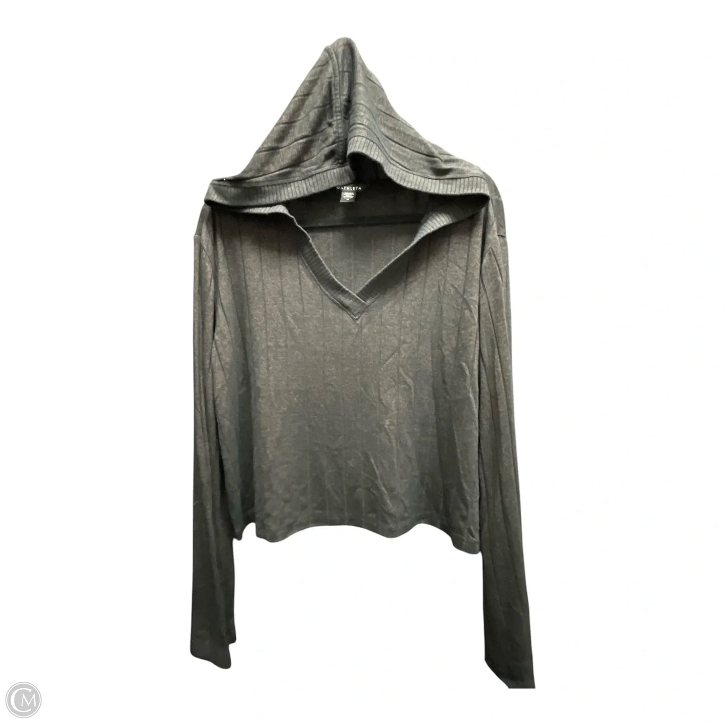 Athletic Top Long Sleeve Hoodie By Athleta In Maroon, Size: M