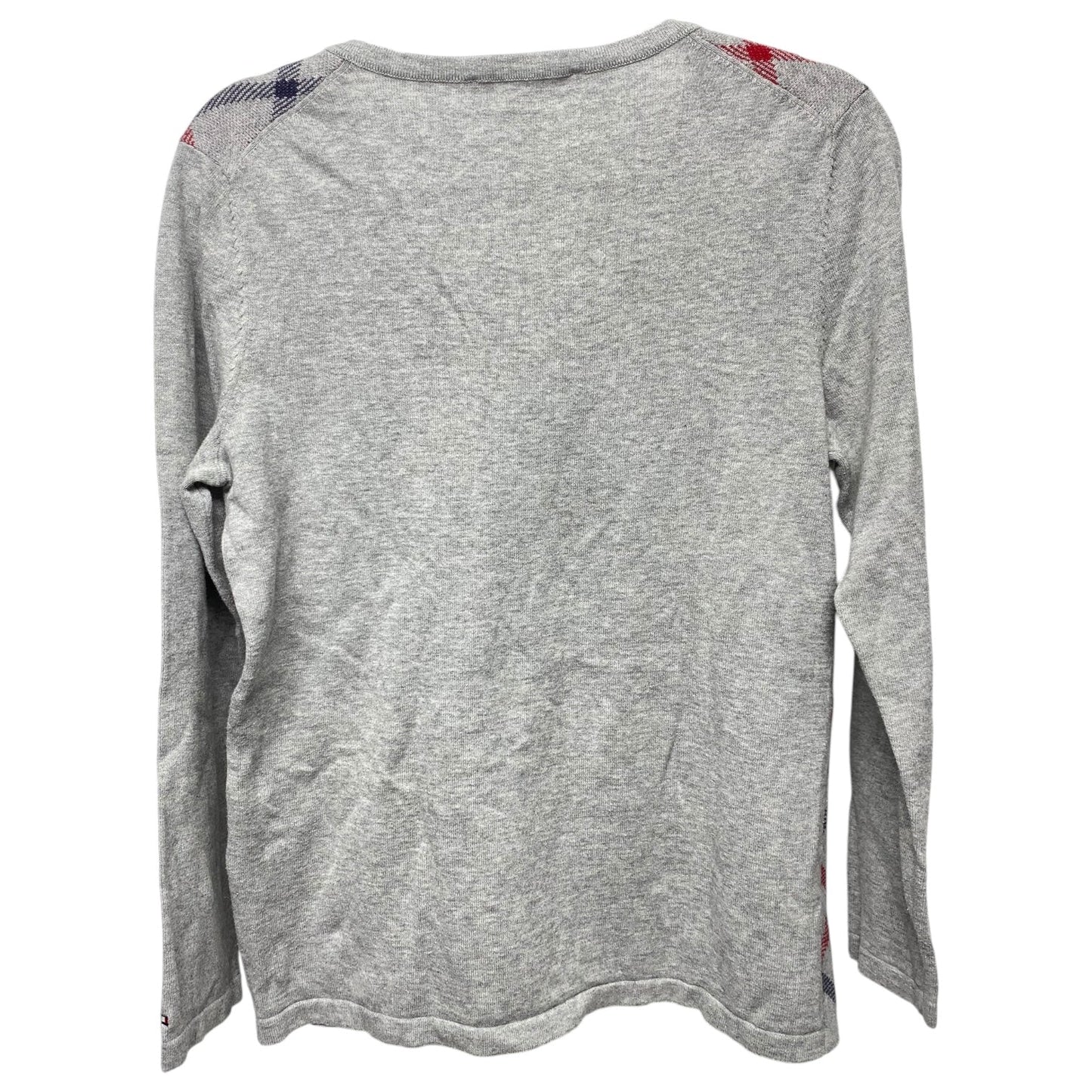 Top Long Sleeve By Tommy Hilfiger In Grey & Red, Size: L