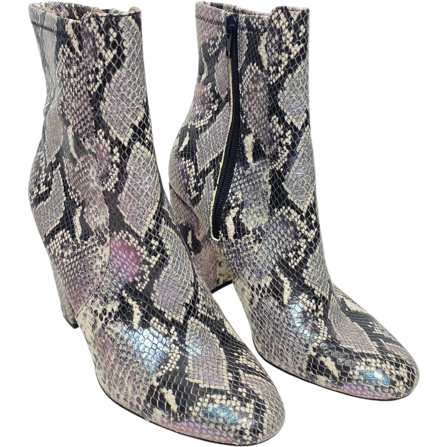 Boots Ankle Heels By Aldo In Snakeskin Print, Size: 9