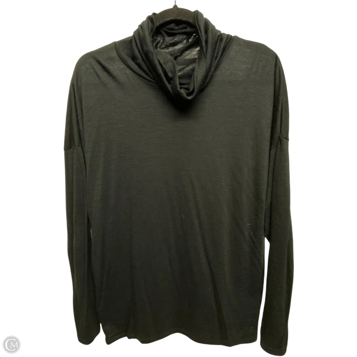 Athletic Top Long Sleeve Collar By Nike Apparel In Black, Size: M