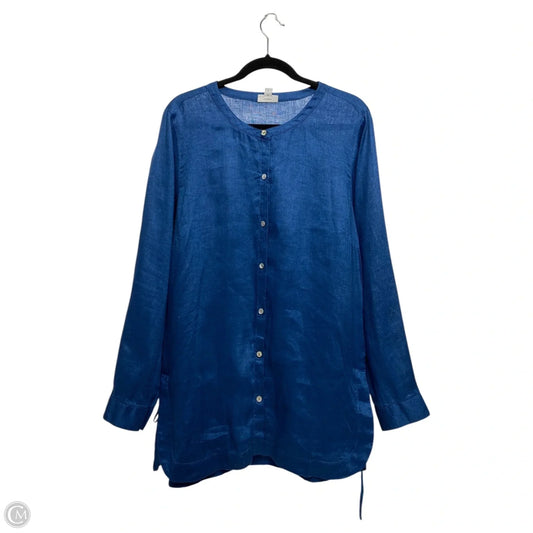 Tunic Long Sleeve By J. Jill In Teal, Size: L