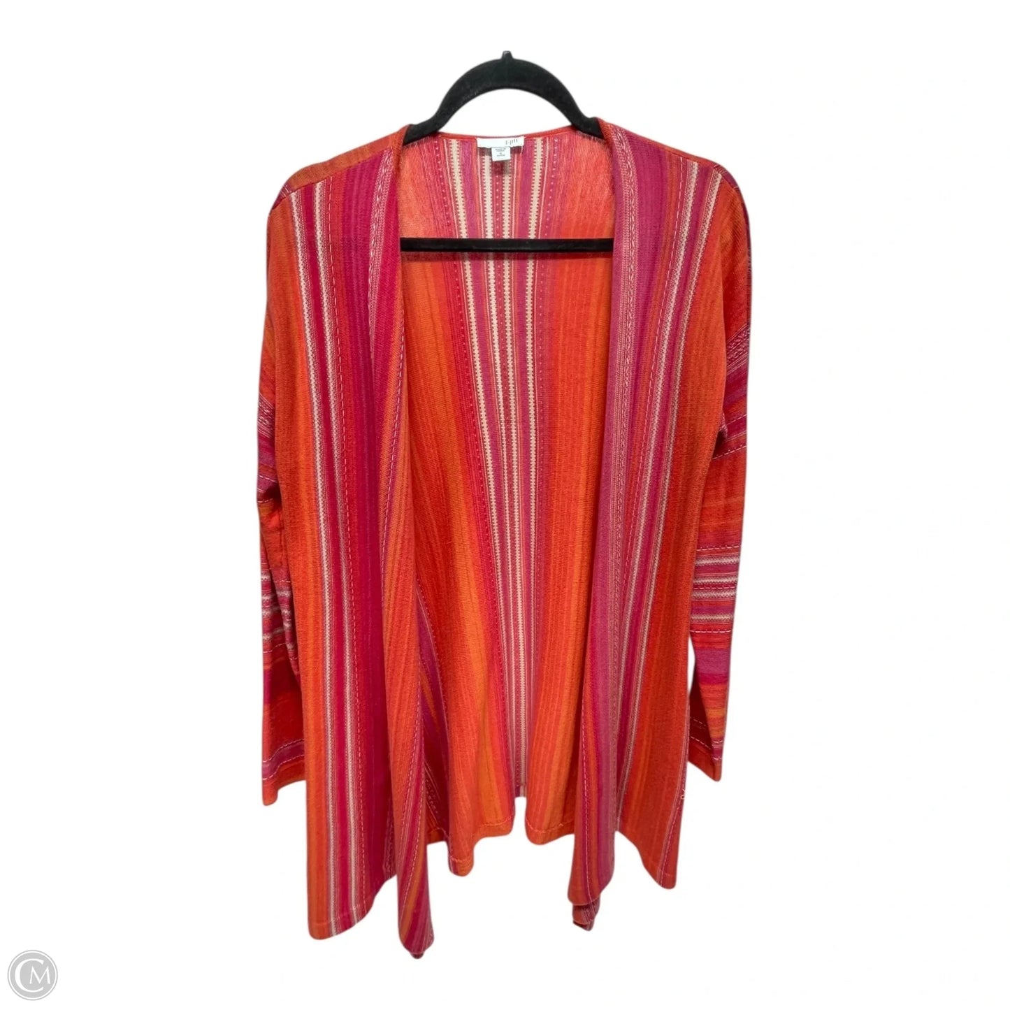 Sweater Cardigan By J. Jill In Orange & Pink, Size: Sp