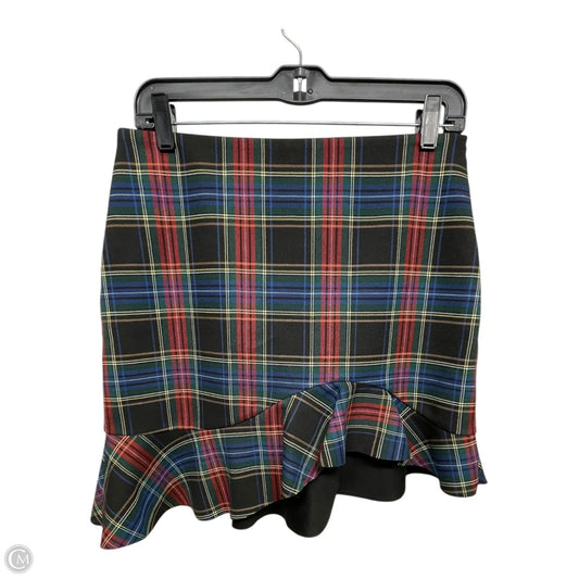 Skirt Mini & Short By Zara Women In Plaid Pattern, Size: M
