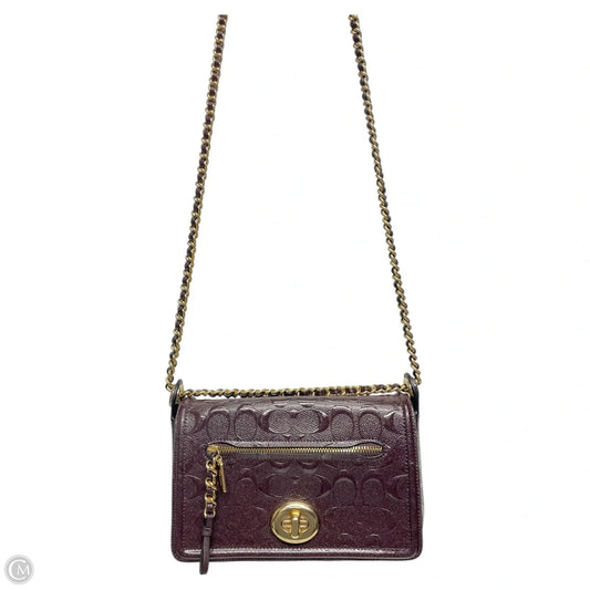 Crossbody Designer By Coach, Size: Medium