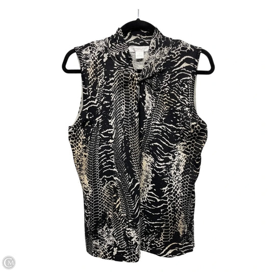 Top Sleeveless By August Silk In Animal Print, Size: Xl
