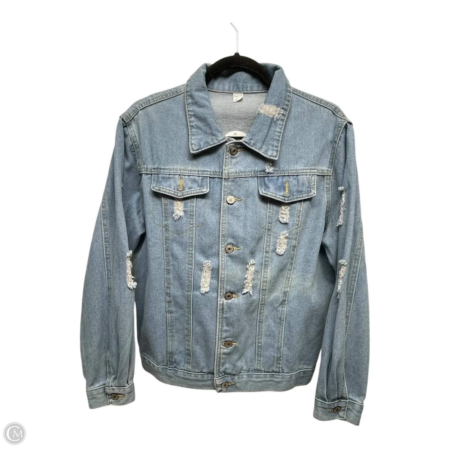 Jacket Denim By Clothes Mentor In Blue Denim, Size: 2x