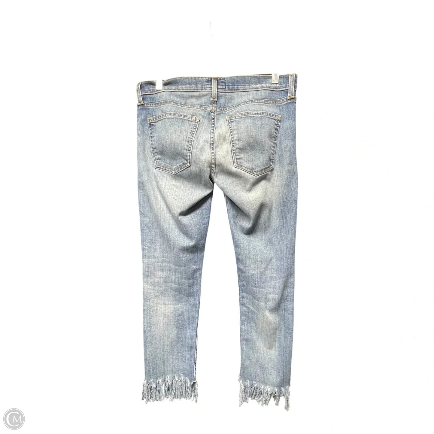 Jeans Straight By Current Elliott In Blue Denim, Size: 4