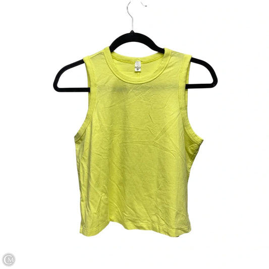 Athletic Tank Top By Lululemon In Yellow, Size: 4