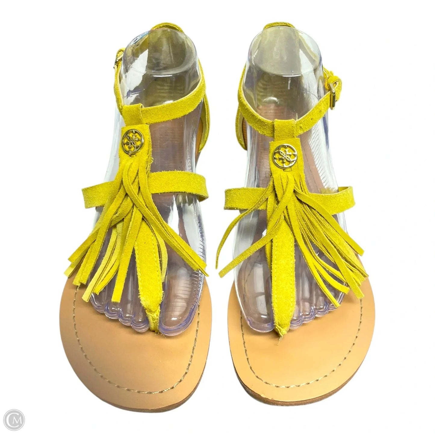 Sandals Flats By Guess In Yellow, Size: 8