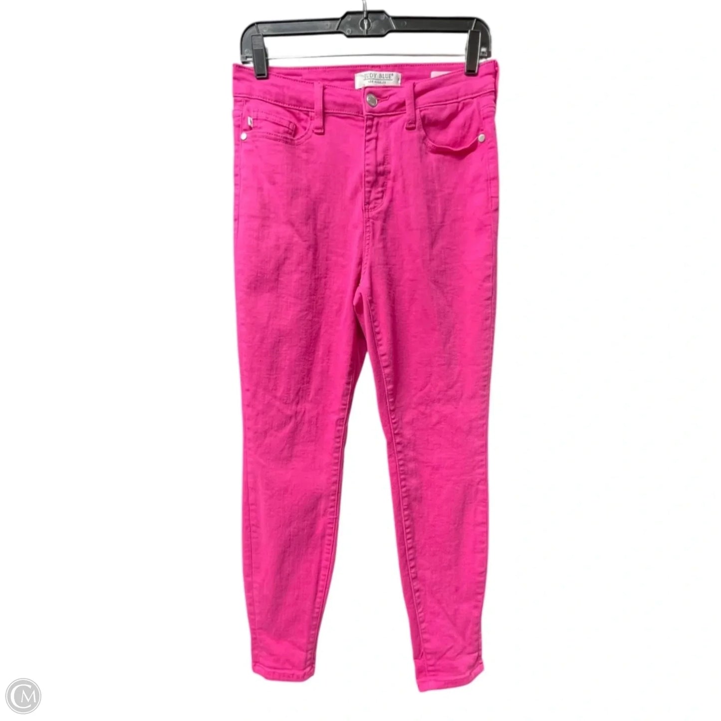 Jeans Wide Leg By Judy Blue In Pink Denim, Size: 4