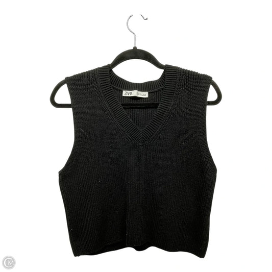 Vest Sweater By Zara In Black, Size: S