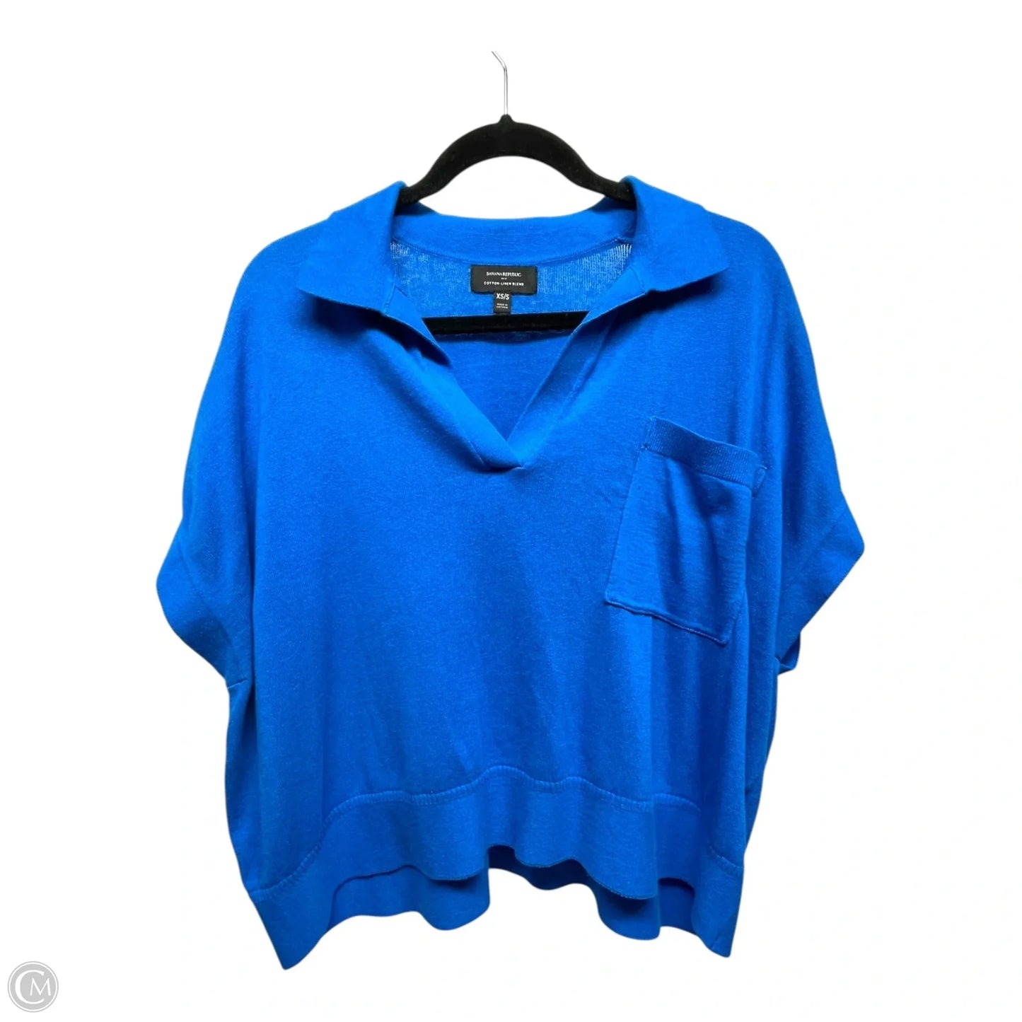 Sweater Short Sleeve By Banana Republic In Blue, Size: Xs