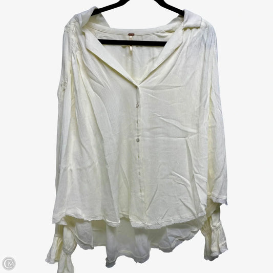 Top Long Sleeve By Free People In Cream, Size: S