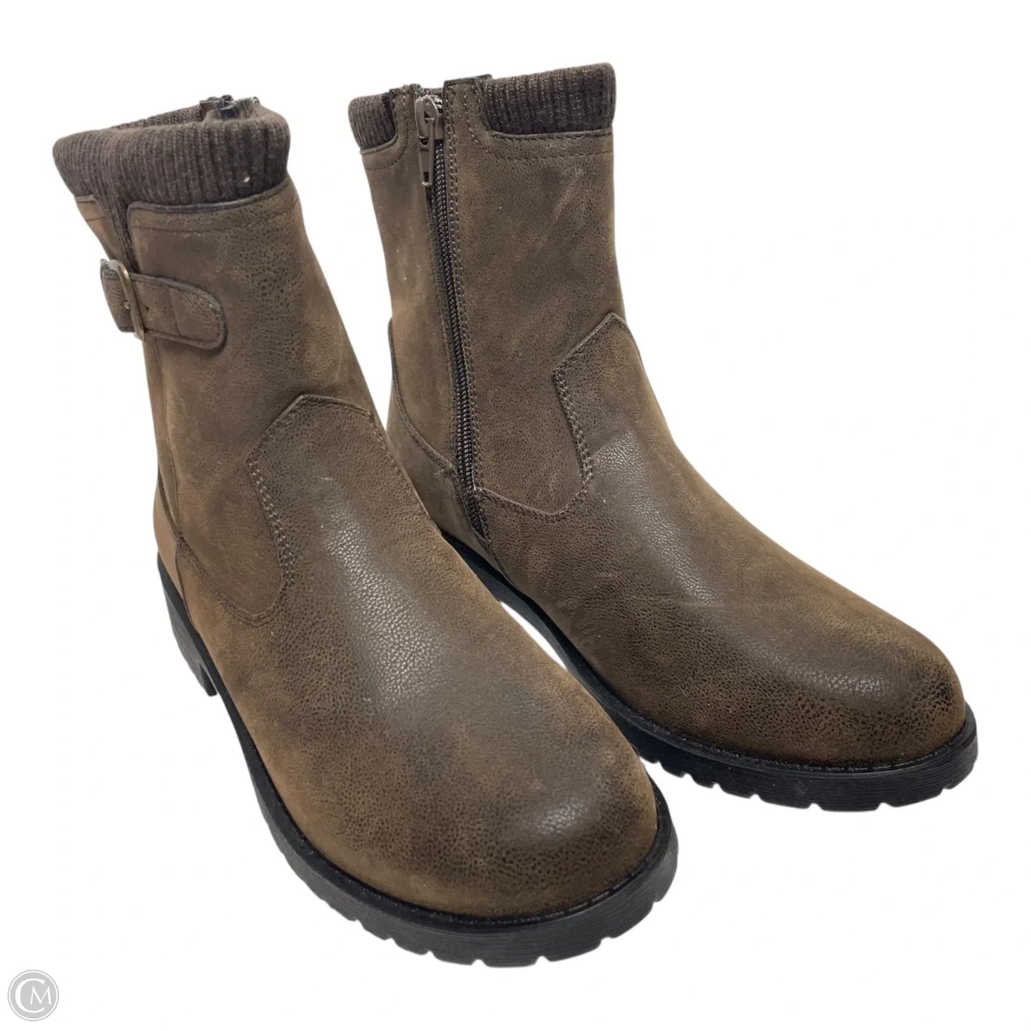 Boots Combat By Easy Street In Brown, Size: 7