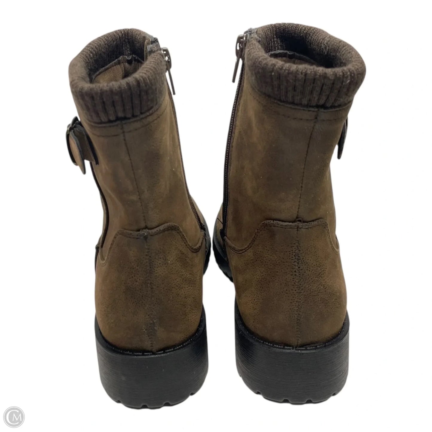 Boots Combat By Easy Street In Brown, Size: 7