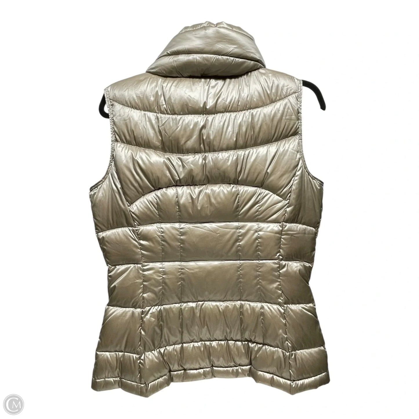 Vest Puffer & Quilted By Calvin Klein In Gold, Size: S