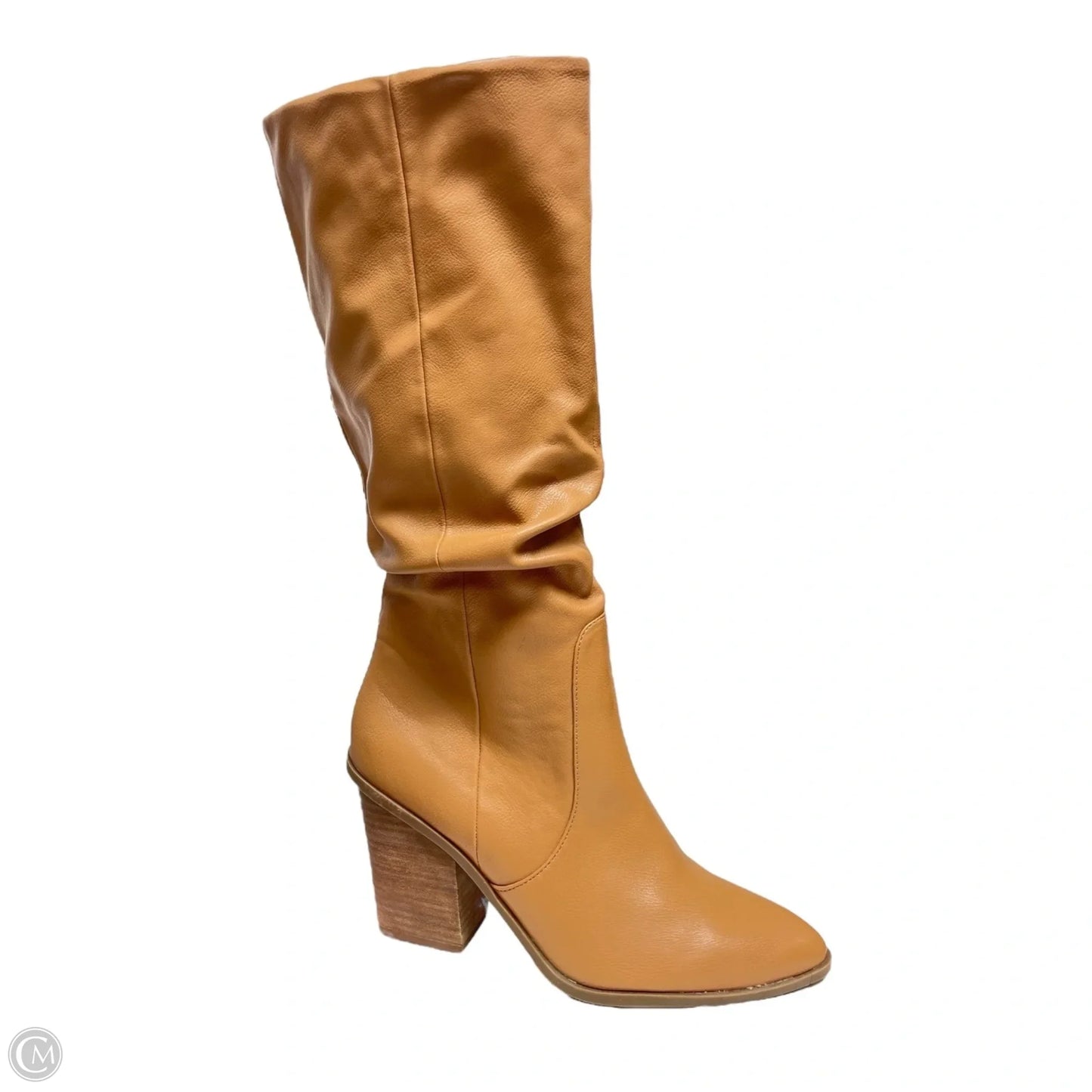 Boots Knee Heels By Dv In Brown, Size: 11