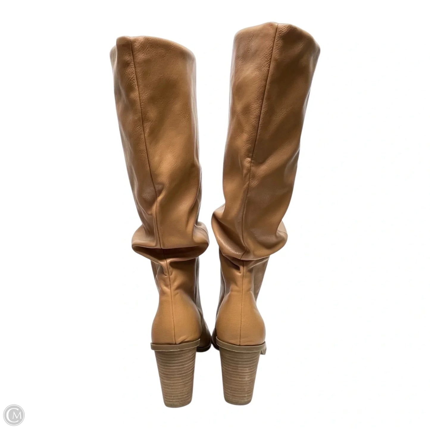 Boots Knee Heels By Dv In Brown, Size: 11