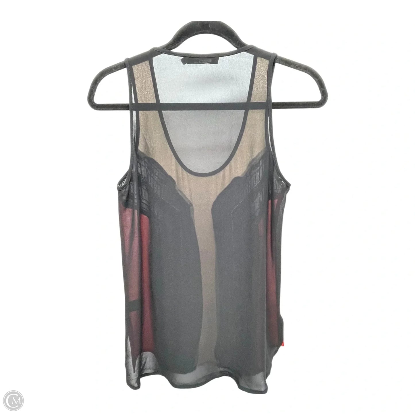 Top Sleeveless By Ark And Co In Red & Tan, Size: S