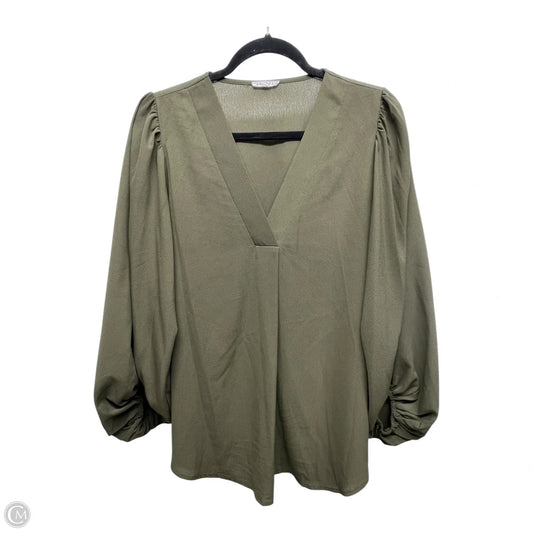 Top Long Sleeve By Jodifl In Green, Size: S