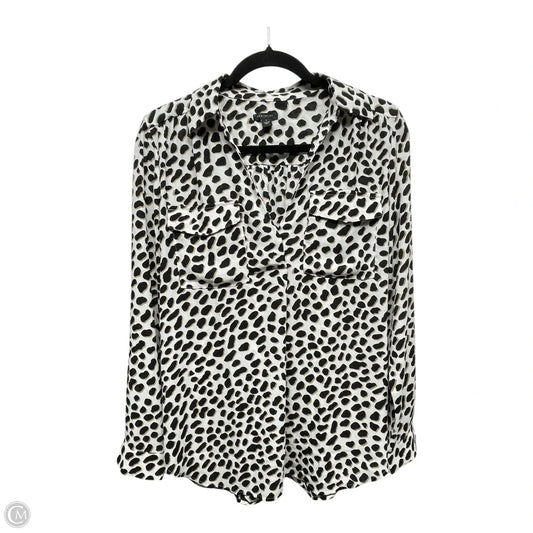 Top Long Sleeve By Ann Taylor In Polkadot Pattern, Size: S