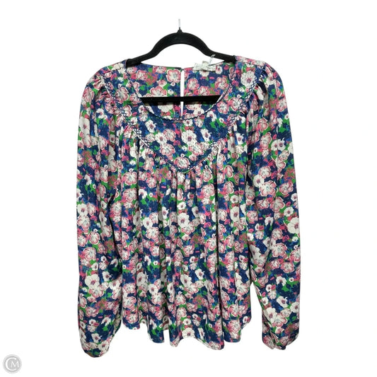 Top Long Sleeve By Entro In Floral Print, Size: S