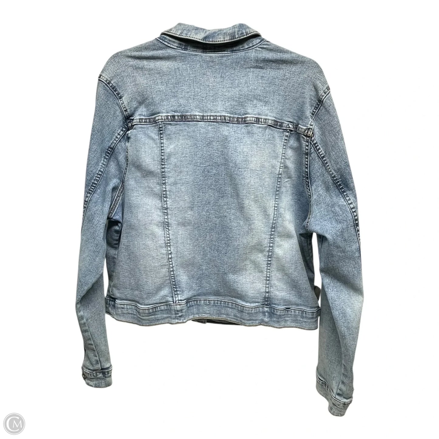 Jacket Denim By 7 For All Mankind In Blue Denim, Size: 2x