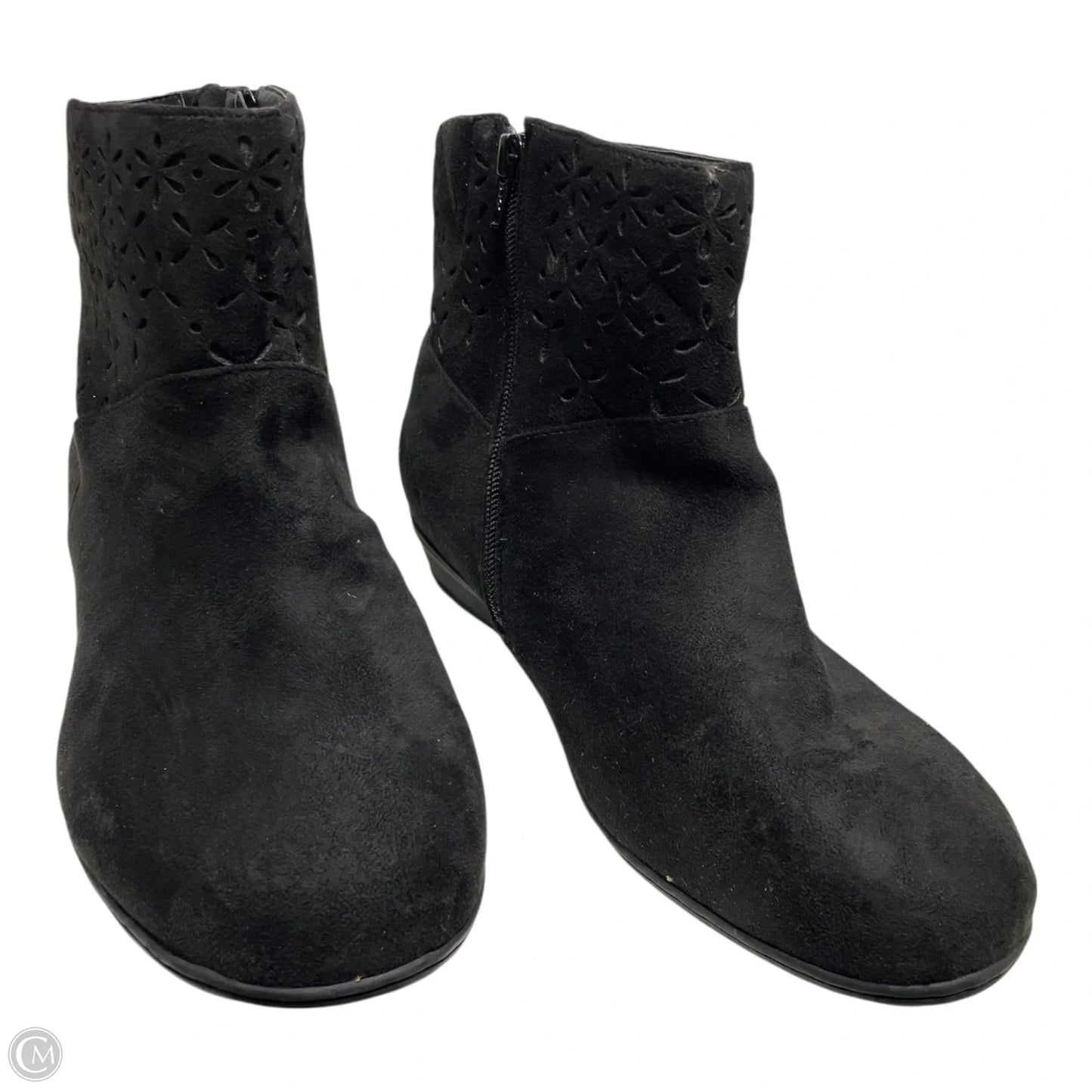 Boots Ankle Heels By Comfortview In Black, Size: 10.5