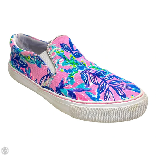 Shoes Designer By Lilly Pulitzer In Blue & Pink, Size: 6