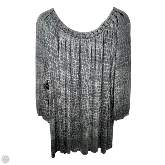 Top 3/4 Sleeve By Lauren By Ralph Lauren In Grey, Size: 3x